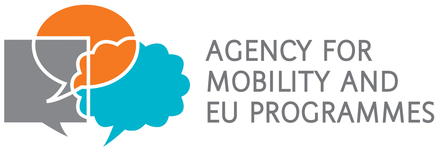 Logotip Agencije za mobilnost i programe Europske unije na engleskom jeziku